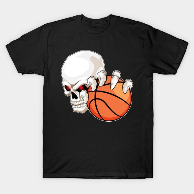 Skull Basketball player Basketball T-Shirt by Markus Schnabel